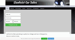 Desktop Screenshot of llanfoistcarsales.co.uk