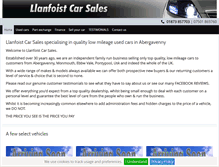 Tablet Screenshot of llanfoistcarsales.co.uk